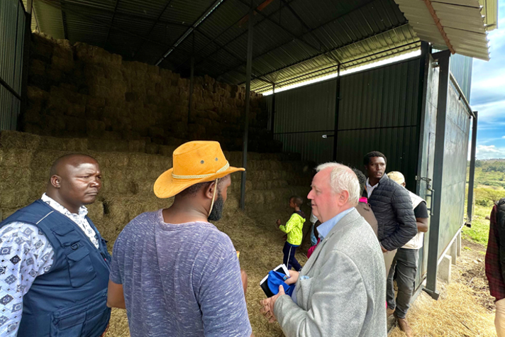 Delegation på besök i Kajiado County