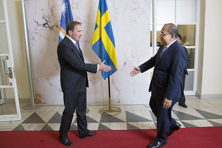Statsminister Löfven och president Loeak