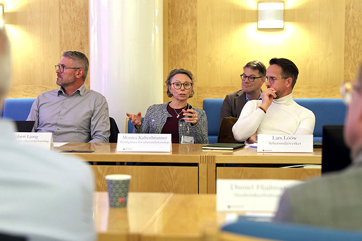 Deltagare under regeringens Arbetsmiljöforum