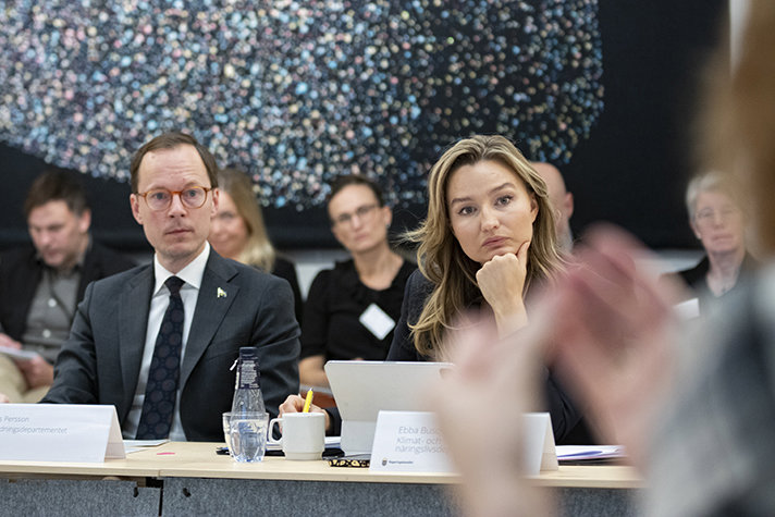 Energi-och näringsminister Ebba Busch och utbildningsminister Mats Persson