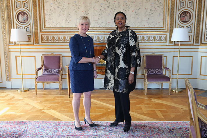 Margot Wallström tog emot Kenyas utrikesminister Amina Mohamed 