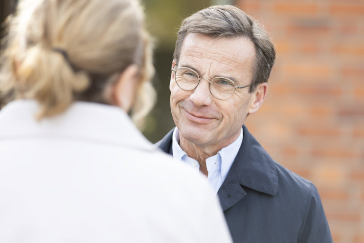 Statsminister Ulf Kristersson besökte försvarsföretaget BAE Systems Bofors i Karlskoga.