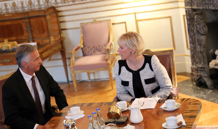 Margot Wallström och Schweiz utrikesminister Didier Burkhalter