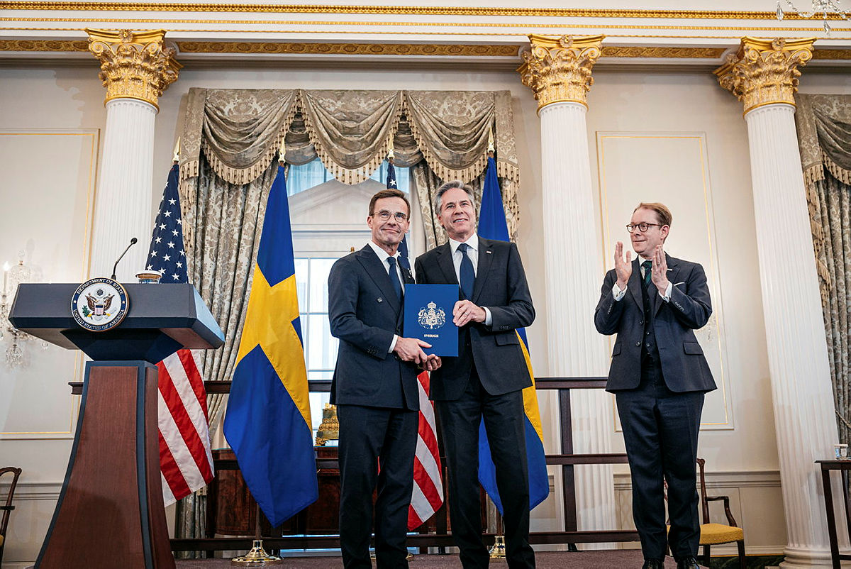 Statsminister Ulf Kristersson och USA:s utrikesminister Antony Blinken.