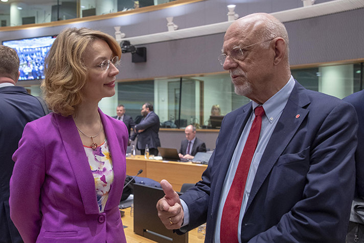Hans Dahlgren och Tytti Tuppurainen, EU-ministrar för Sverige respektive Finland