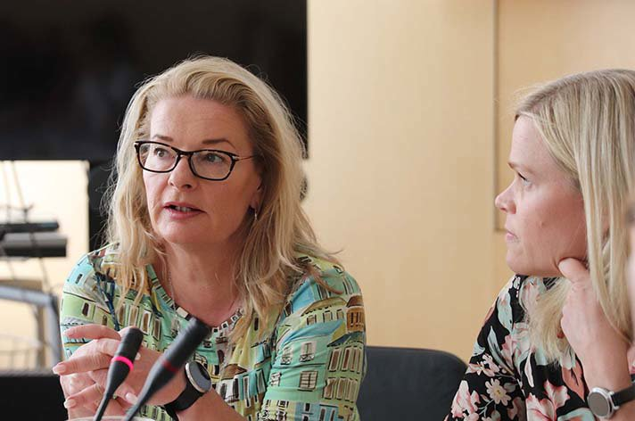 Skolminister Lotta Edholm och jämställdhetsminister Paulina Brandberg.