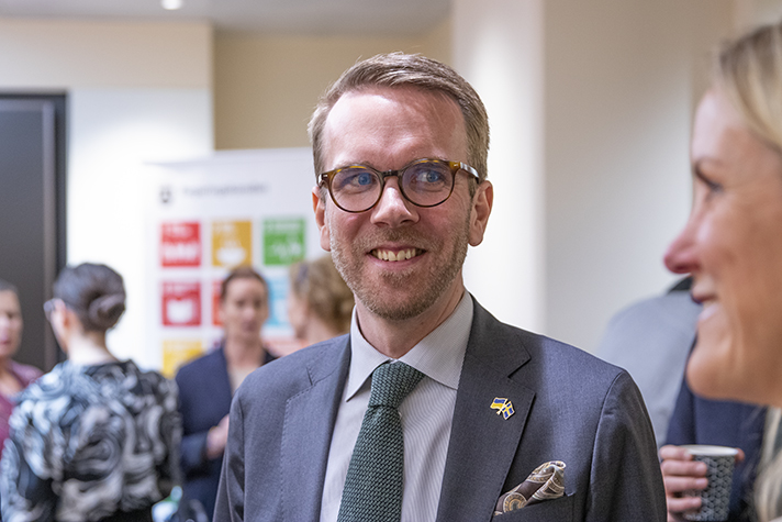 Foto på Andreas Carlson, Infrastruktur- och bostads­minister.