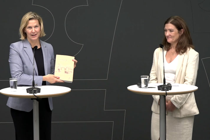 Statsrådet tar emot betänkandet från utredaren