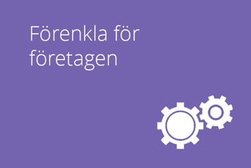 Illustrationen föreställer kugghjul mot lila bakgrund.