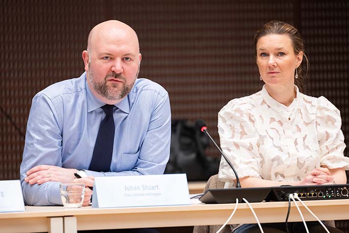 Johan Stuart och Karin Svanborg-Sjövall. 