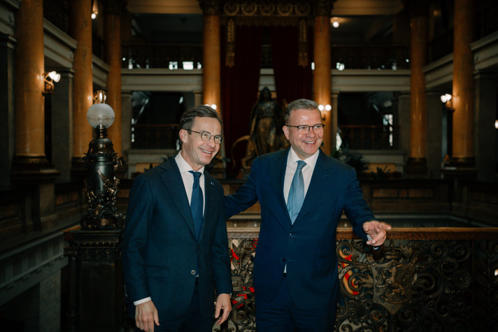 Statsminister Ulf Kristersson och Finlands statsminister Petteri Orpo.