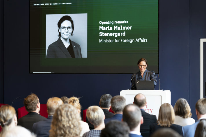 Utrikesminister Maria Malmer Stenergard i London