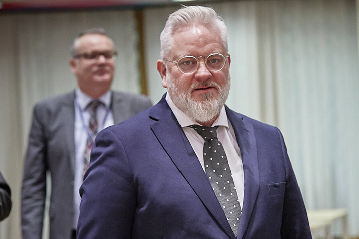 Krister Nilsson. statssekreterare hos utrikeshandelsminister Anna Hallberg, företräder Sverige på mötet.