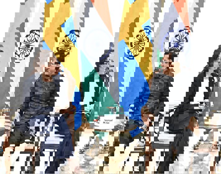 Utrikesministern träffar den indiske handelsministern Piyush Goyal