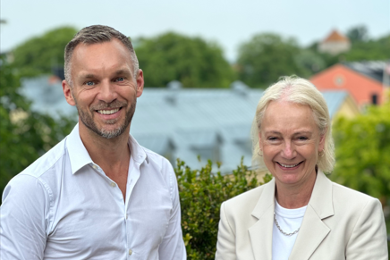 Civilminister Erik Slottner och Charlotte Petri Gornitzka.