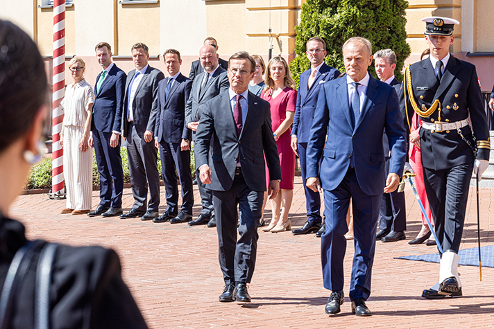 Polens premiärminister Donald Tusk och statsminister Ulf Kristersson.