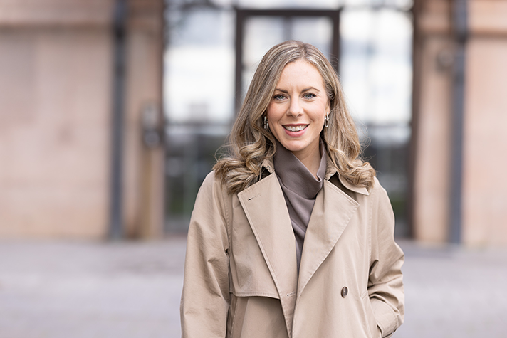 Jessica Rosencrantz utanför Rosenbad.