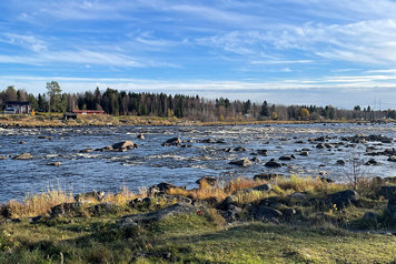 Vid Torneälvens strand under sommaren.
