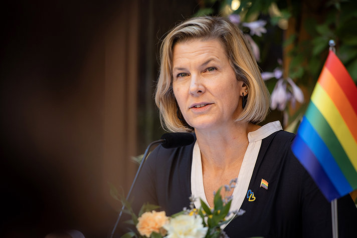 Jämställdhetsminister Nina Larsson.