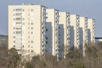 flera flerbostadshus i rad