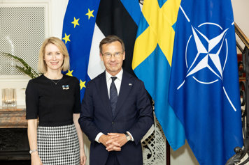 Statsminister Ulf Kristersson och Kaja Kallas
