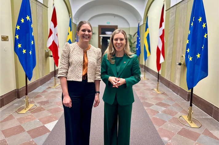 EU-minister Jessica Rosencrantz och hennes danska kollega Marie Bjerre.