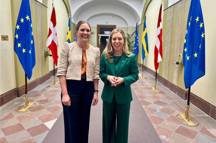 EU-minister Jessica Rosencrantz och hennes danska kollega Marie Bjerre.