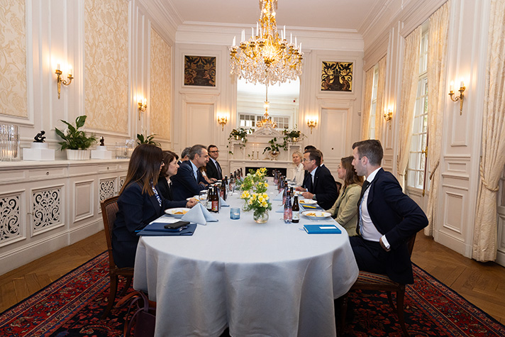 Under mötet i Sagerska huset diskuterade ledarna bland annat stödet till Ukraina. 