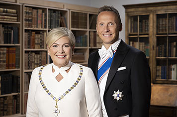 President Halla Tómasdóttir med make Björn Skúlason