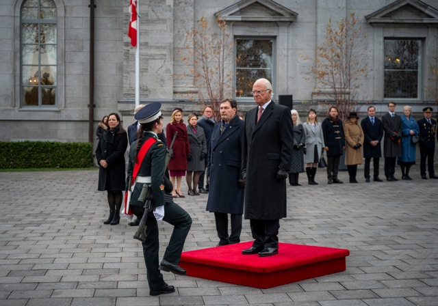Välkomstceremoni Rideau Hall, statsbesök till Kanada 18-20 november 2025